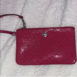Pink Clutch Coach Purse